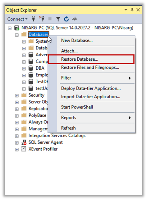 Restore SQL Backups Using Multiple Backup Files